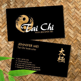 Tai Chi Golden Yin Yang Visitkort