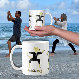 Tai Chi Hund Golden Labrador gul lab Kaffemugg
