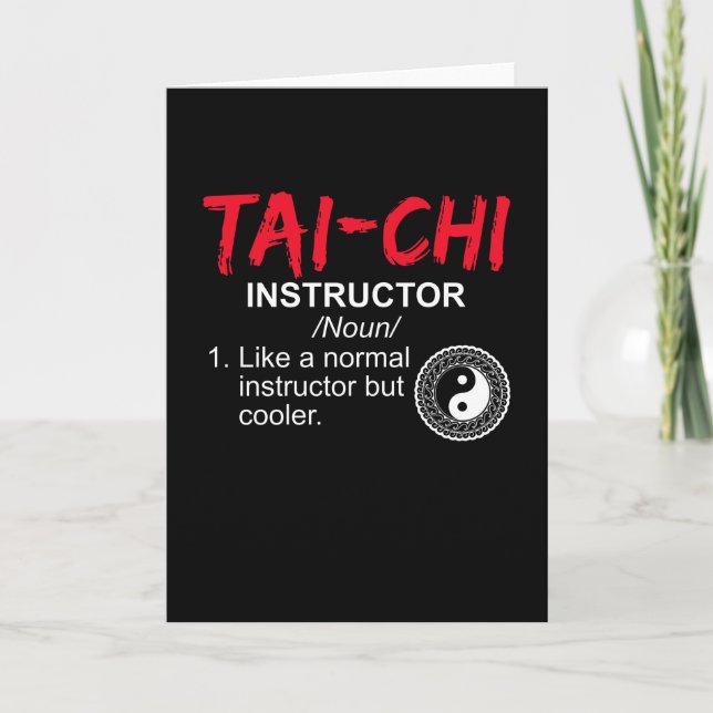 Tai Chi Instruktor Tai Chi Fighter Kort (Framsida)