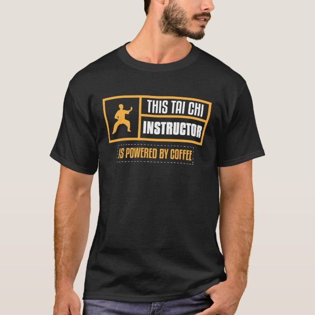 Tai Chi-instruktör Yin Yang Meditation Meditative T Shirt (Framsida)