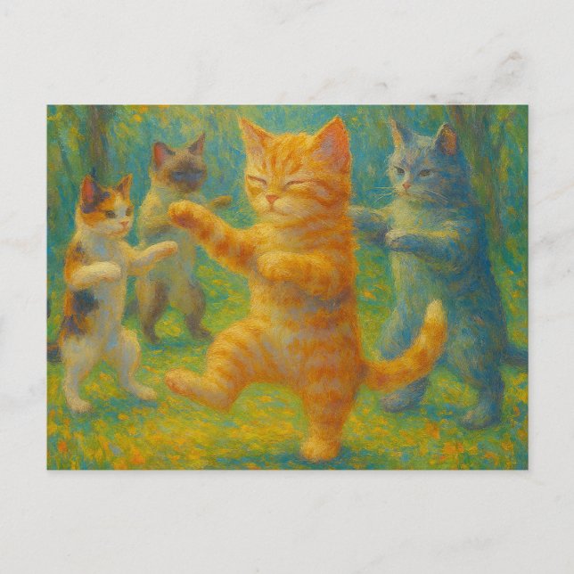 Tai Chi Kattungar Vykort (Framsida)