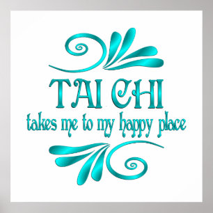 Tai Chi Lycklig Ställe Poster
