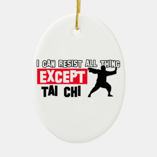 Tai chi martial design julgransprydnad keramik