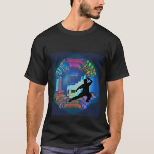 Tai Chi med Abstrakt Yin Yang Design T Shirt