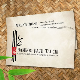 Tai Chi och Qigong - Bamboo Visitkort