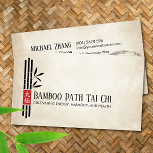Tai Chi och Qigong - Bamboo Visitkort