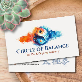 Tai Chi och Qigong - Yin Yang Energy Balance Visitkort