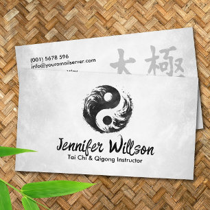 Tai Chi och Qigong - Yin Yang Symbol Visitkort