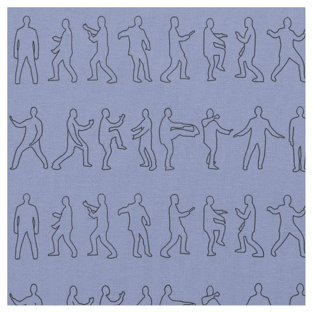 Tai Chi Postures Fabric Tyg (Närbild)
