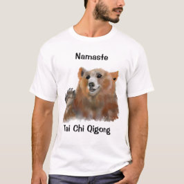 Tai Chi Qigong Bear White T Shirt