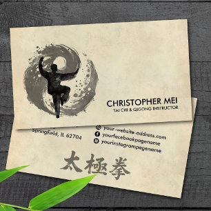 Tai Chi & Qigong Instruktör Visitkort