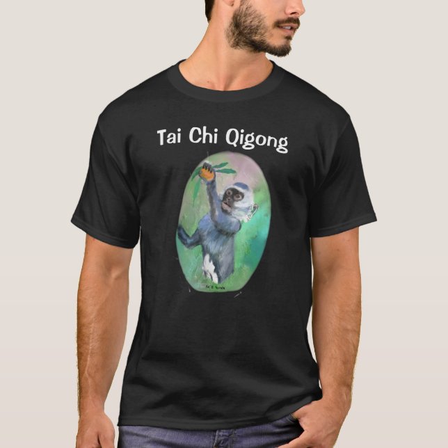 Tai Chi Qigong Monkey T Shirt (Framsida)