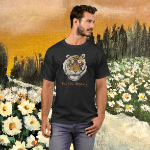 Tai Chi Qigong Retro Tiger Activewear Shirt T Shirt