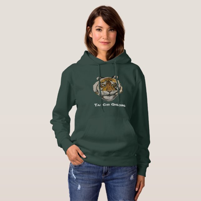 Tai Chi Qigong Women's Sweatshirt T Shirt (Hel framsida)