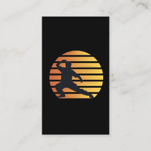 Tai Chi Retro 80s Stil sunset Martial Arts Visitkort