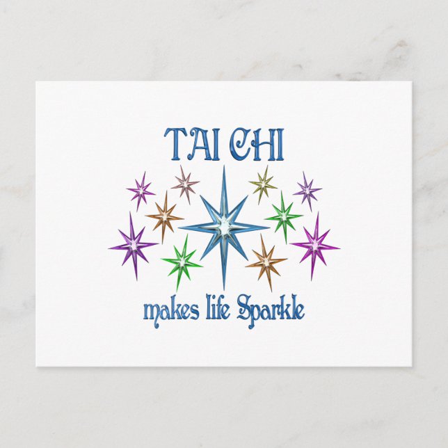 Tai Chi Sparkles Vykort (Framsida)