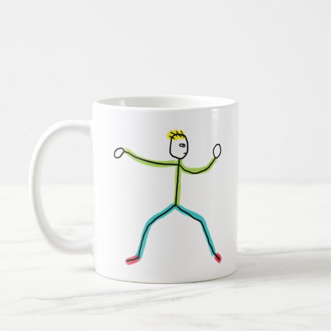 Tai Chi Stickman Kaffemugg (Vänster)