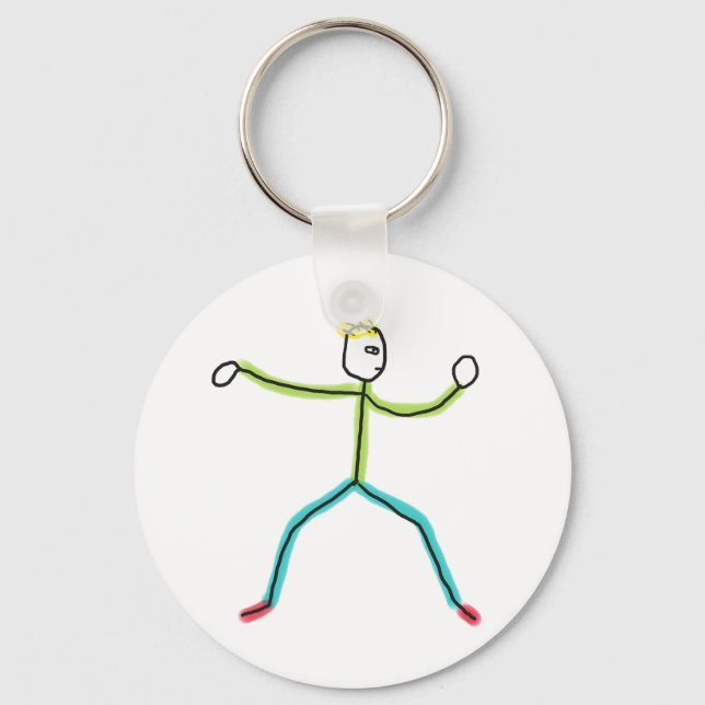 Tai Chi Stickman Nyckelring (Framsida)