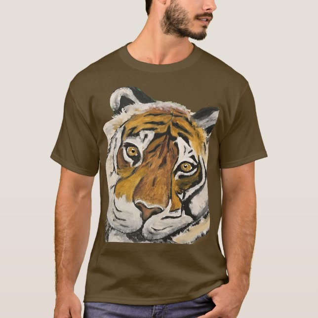 Tai Chi Tiger Ansikte T Shirt (Framsida)
