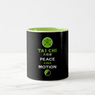 Tai Chi-utövarpresent Två-Tonad Mugg