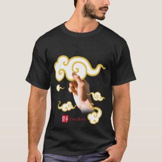 Tai Chi Wave Händer som moln på lätt Färg T Shirt