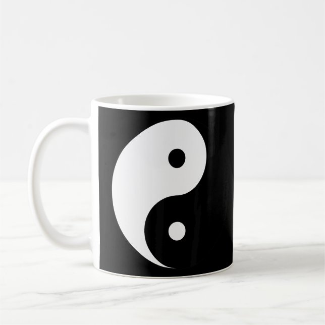 Tai Chi Yin Yang Symbol Hippie Peace Balance Philo Kaffemugg (Vänster)
