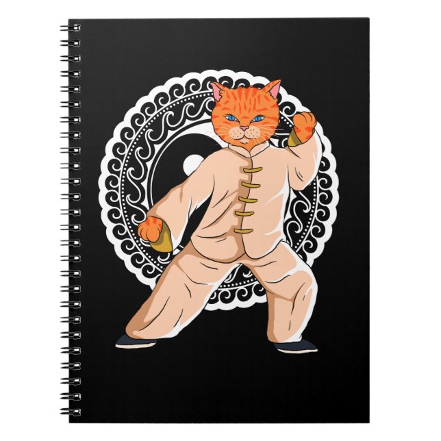 Tai Chi Ying Yang Tai Chi Cat Anteckningsbok (Framsidan)