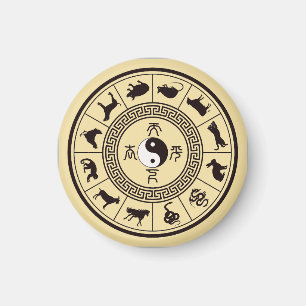 Tai Chi Zodiak-hjulet Magnet