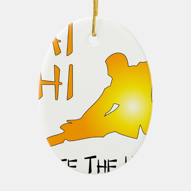 Tai-chien - odla harmonin julgransprydnad keramik (Framsidan)