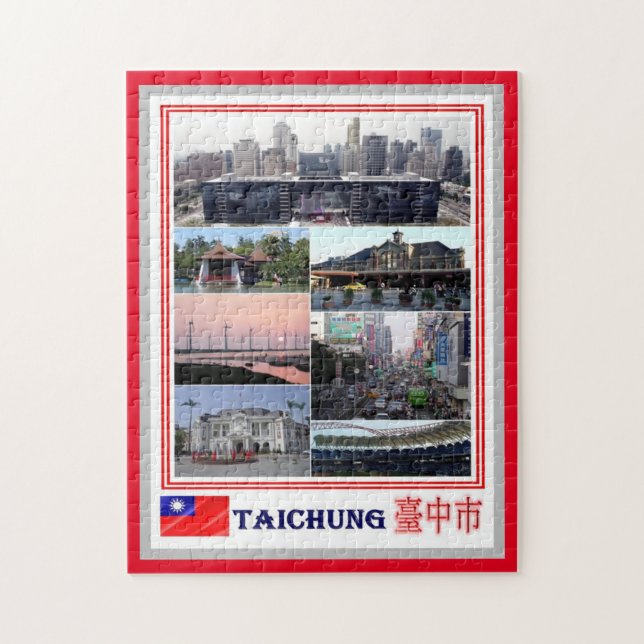 Taichung - Taiwan - Republiken China - Pussel (Vertikal)