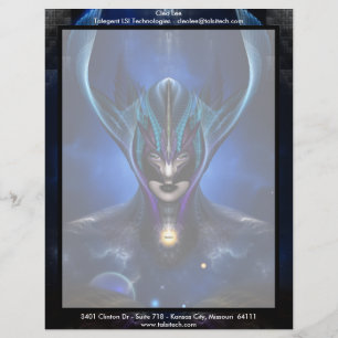 Taidushan Sai Shadow Blue Letterhead Brevhuvud