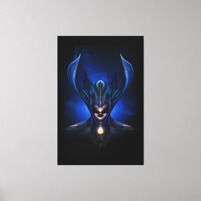 Taidushan Sai Shadow Blue RB BLK Kanvastryck (Framsida)