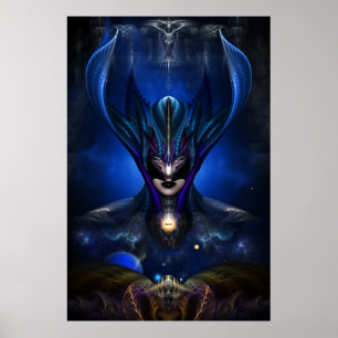 Taidushan Sai Shadow Blue RB Porträtt Archival Pos Poster