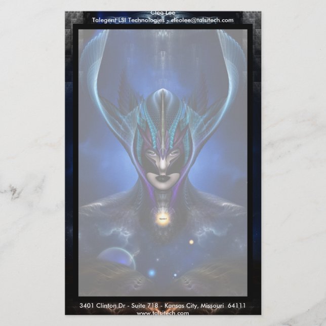 Taidushan Sai Shadow Blue Stationery Brevpapper (Framsida)