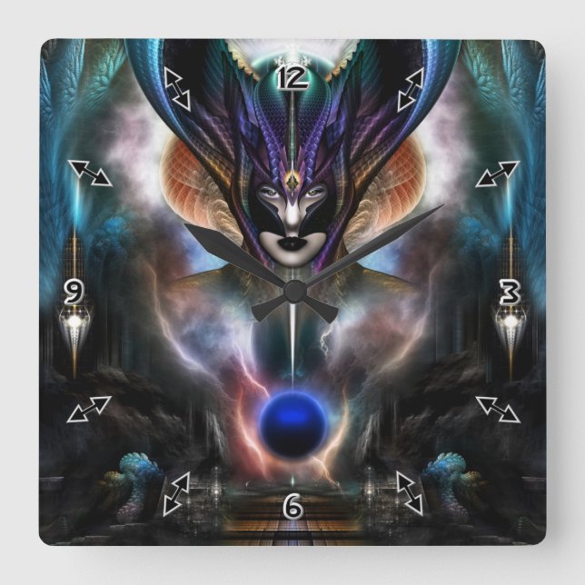 Taidushan Sai Spirit of Power WD Fyrkantig Klocka (Framsida)