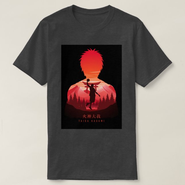 Taiga Kagami Kuroko Basuke T Shirt (Design framsida)