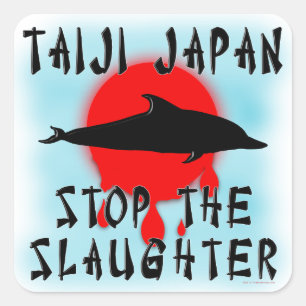 Taiji Slaughter Fyrkantigt Klistermärke