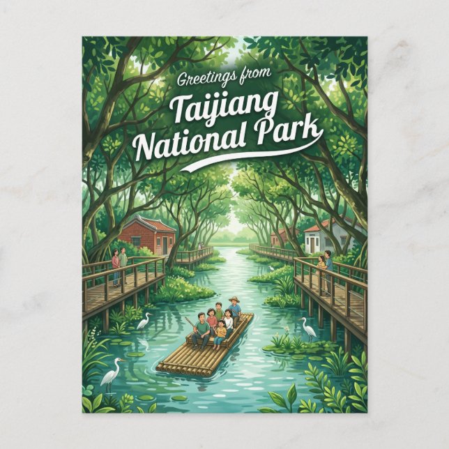 Taijiang nationalpark Taiwan Vykort (Framsida)