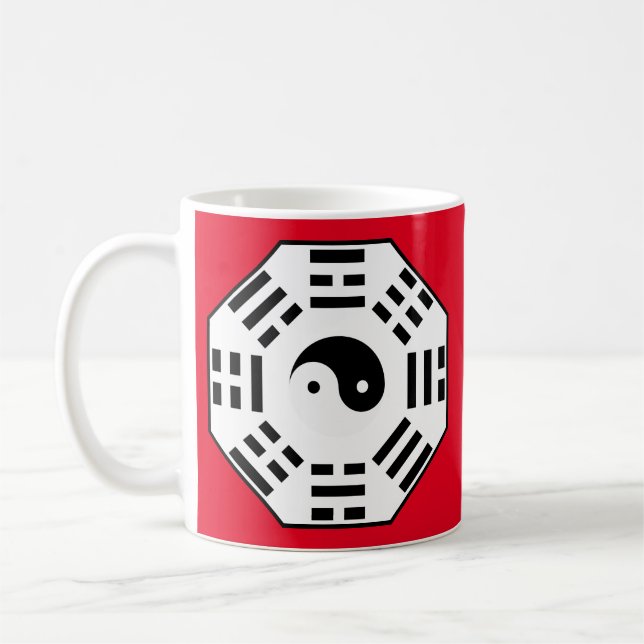 Taijitu och Bagua Kaffemugg (Vänster)