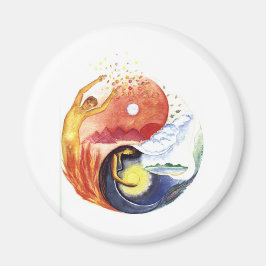 Taijitu, som illustrerar polaritet magnet