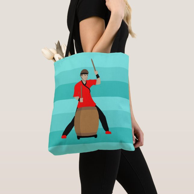 Taiko/Cardio Drum Tote Bag Tygkasse (Närbild)