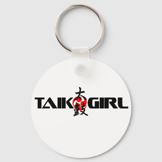 Taiko Girl (design 1) Nyckelring (Framsida)