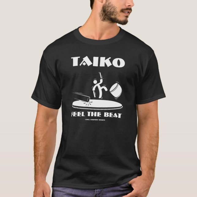 Taiko - känselförnimmelse takten t shirt (Framsida)