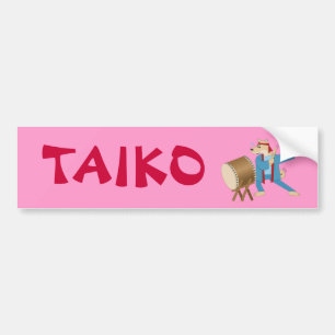 Taiko-trumma Tecknad hund Taiko-trummis Bildekal