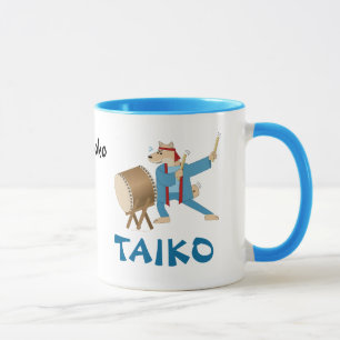 Taiko trummar den tecknad hundTaiko Mugg