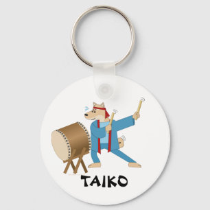 Taiko trummar den tecknad hundTaiko Nyckelring