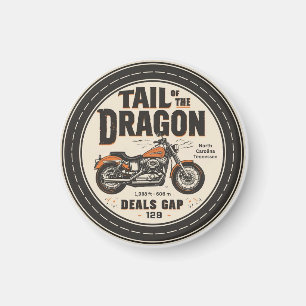 Tail of the Dragon 318 kurvors roadtrip Magnet