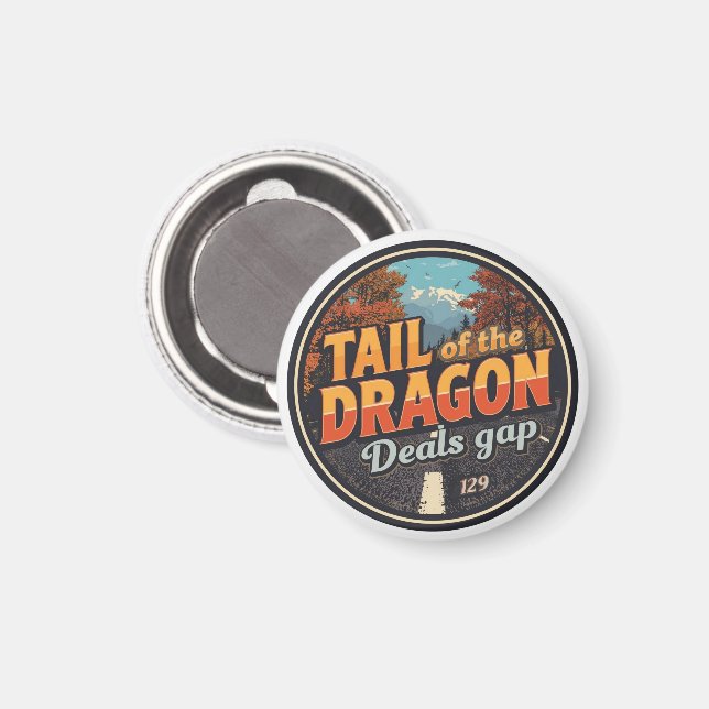 Tail of the Dragon Deals 318 kurvor road trip Magnet (Front/Back)
