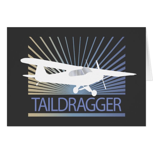Taildragger-flygplan Hälsningskort (Framsidan Horizontal)