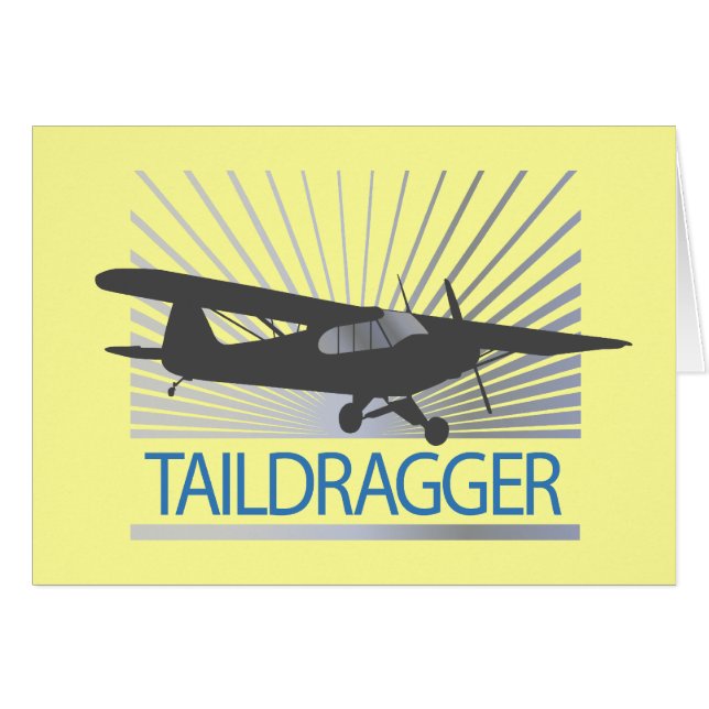 Taildragger-flygplan Hälsningskort (Framsidan Horizontal)